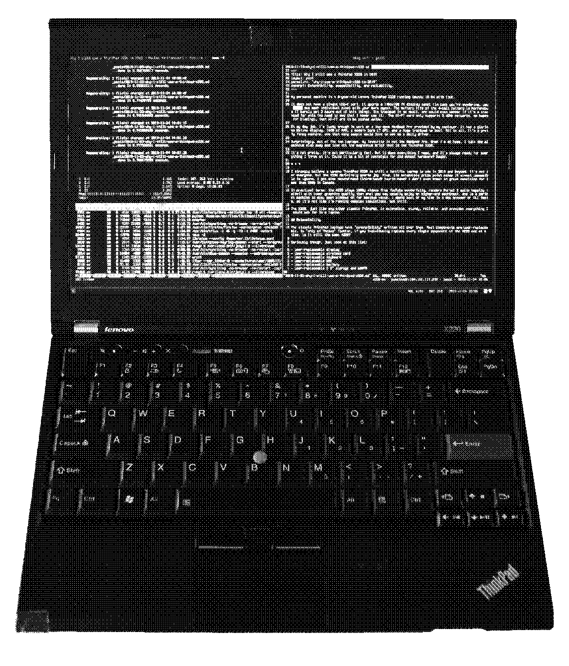 Lenovo ThinkPad X220 with lid open